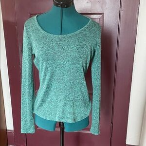 Xhilaration Teal Long Sleeve Knit Top